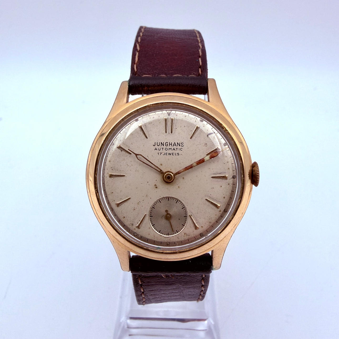JUNGHANS, wristwatch, 1950s/60s, automatic, gold-plated (20 micron).