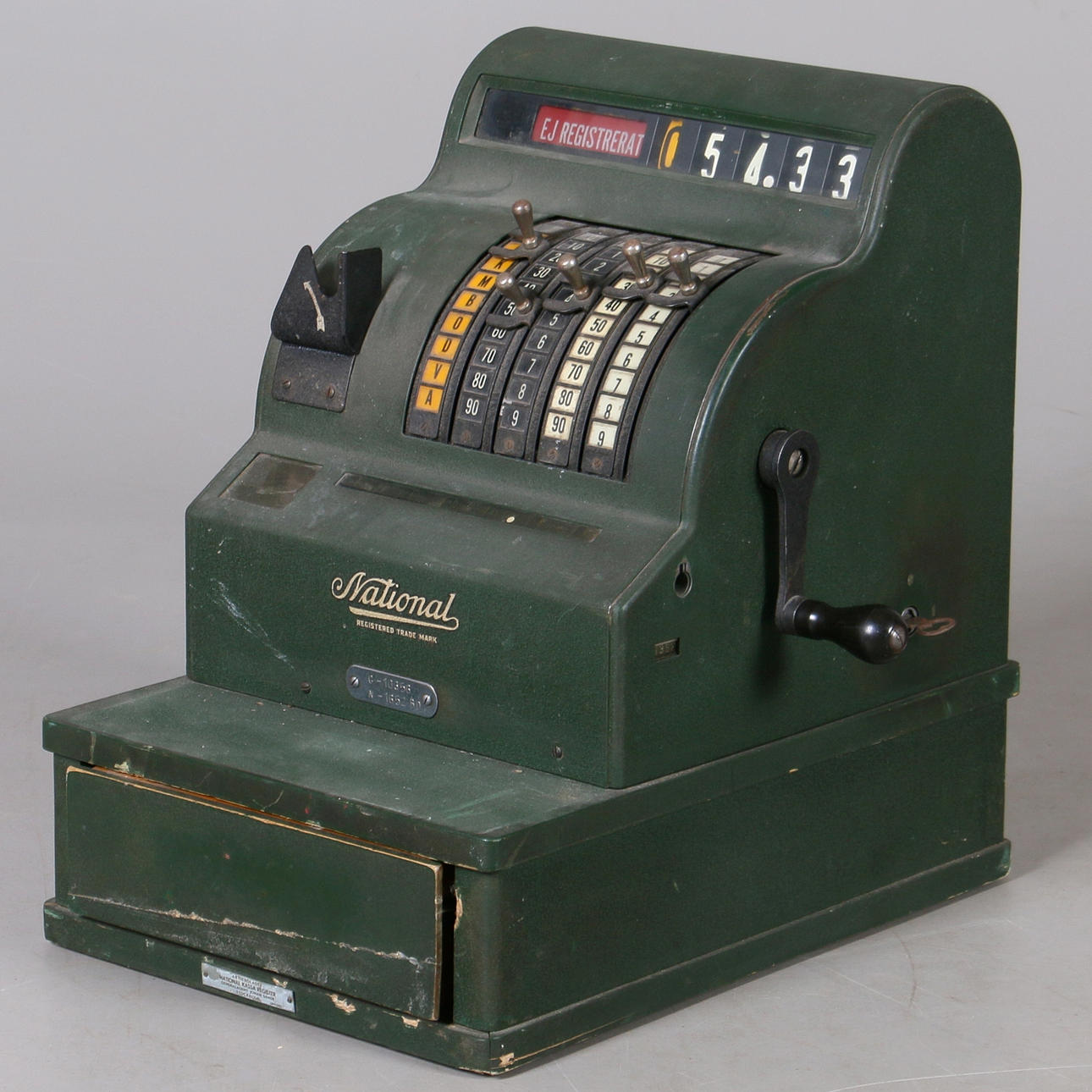 KASSAAPPARAT, National, 1900-talets första hälft.