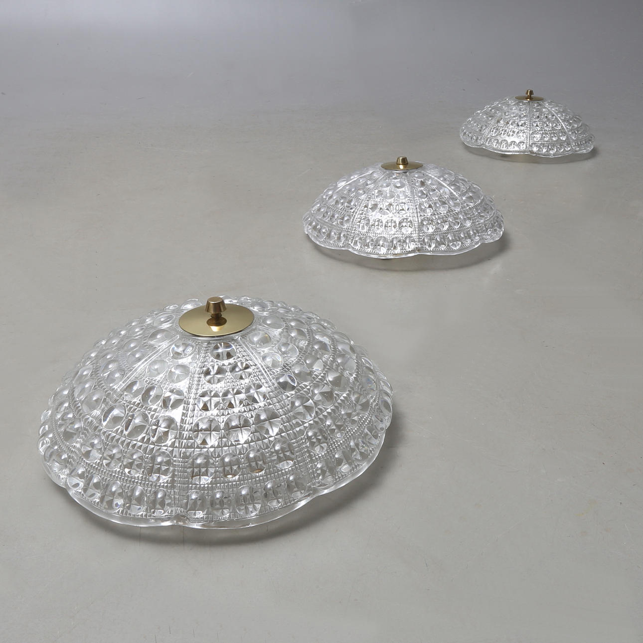 PLAFONDER, 3 st, Carl Fagerlund, Orrefors.