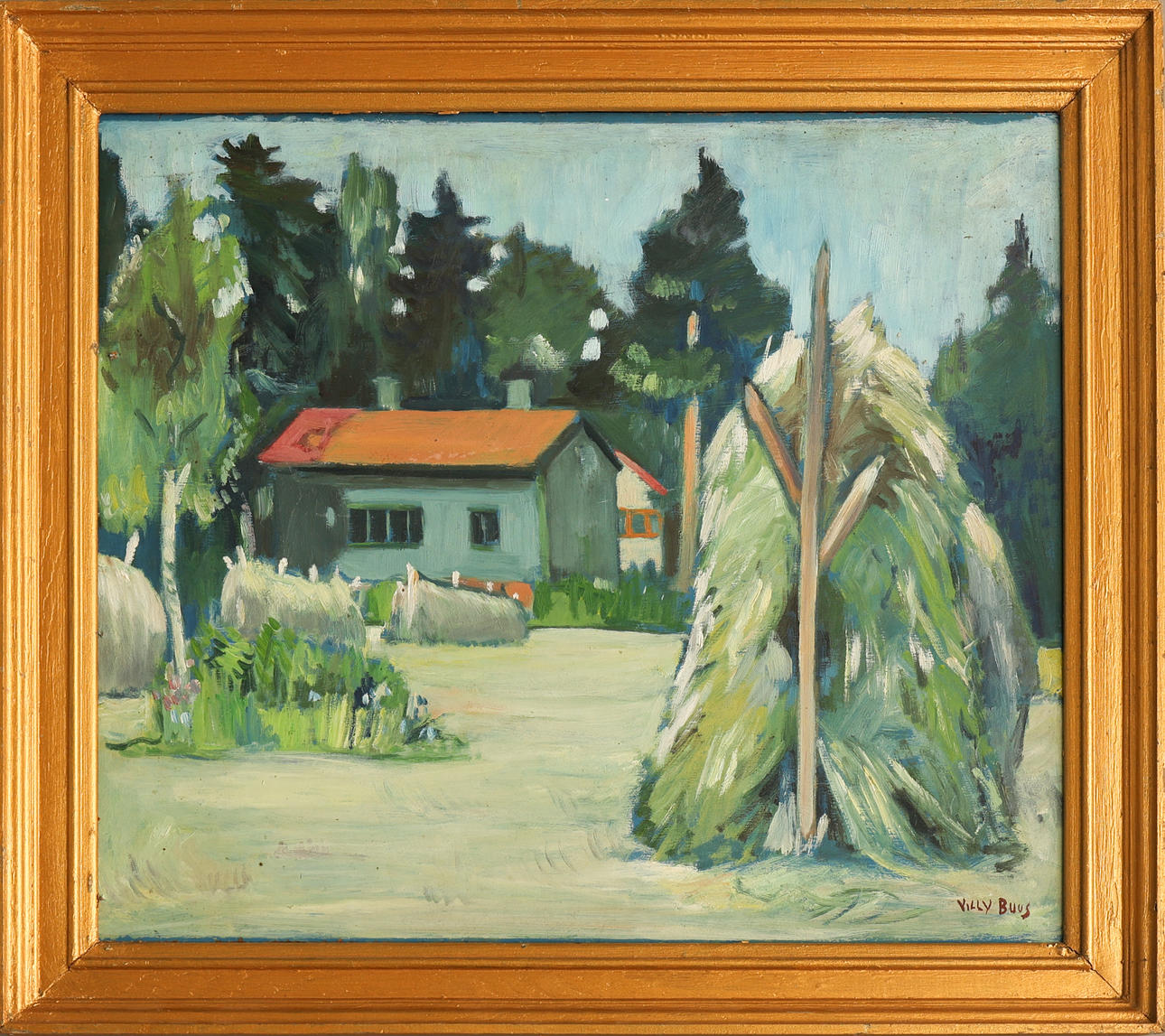 VILLY BUUS NIELSEN. Oil on panel, signed.