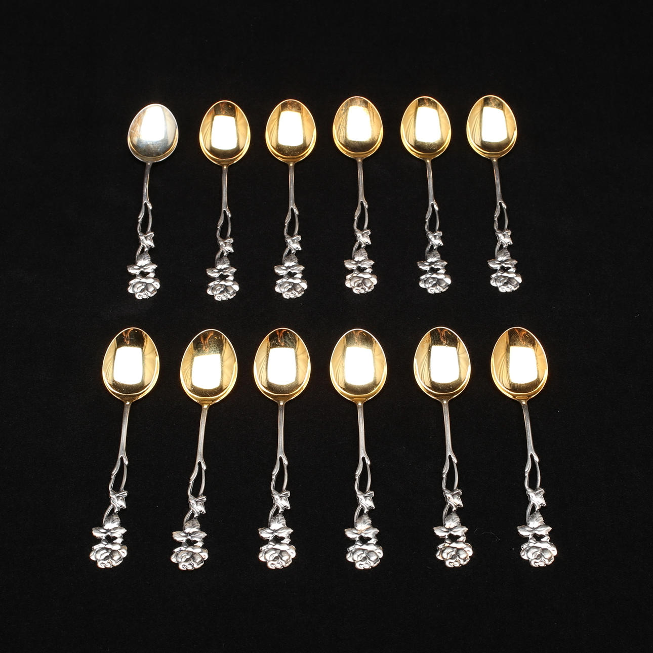 TESKEDAR, silver, 12 st, Turun Hopea, Åbo, Finland, 1978.