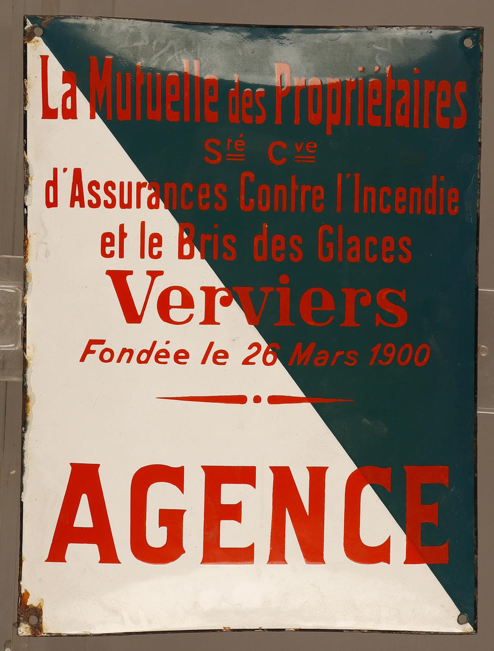 La Mutuelle des Propriétaires, emaljskylt.