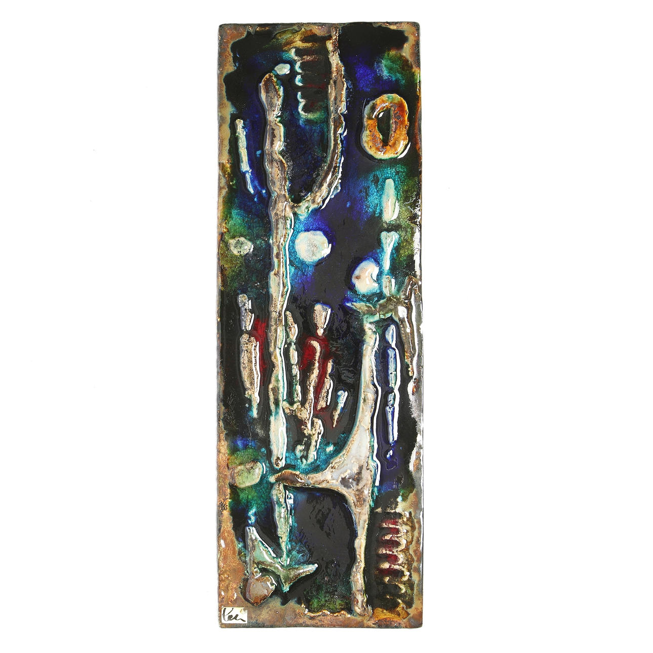 VÄGGRELIEF, stengods, Helmut Schäffenacker, Tyskland.