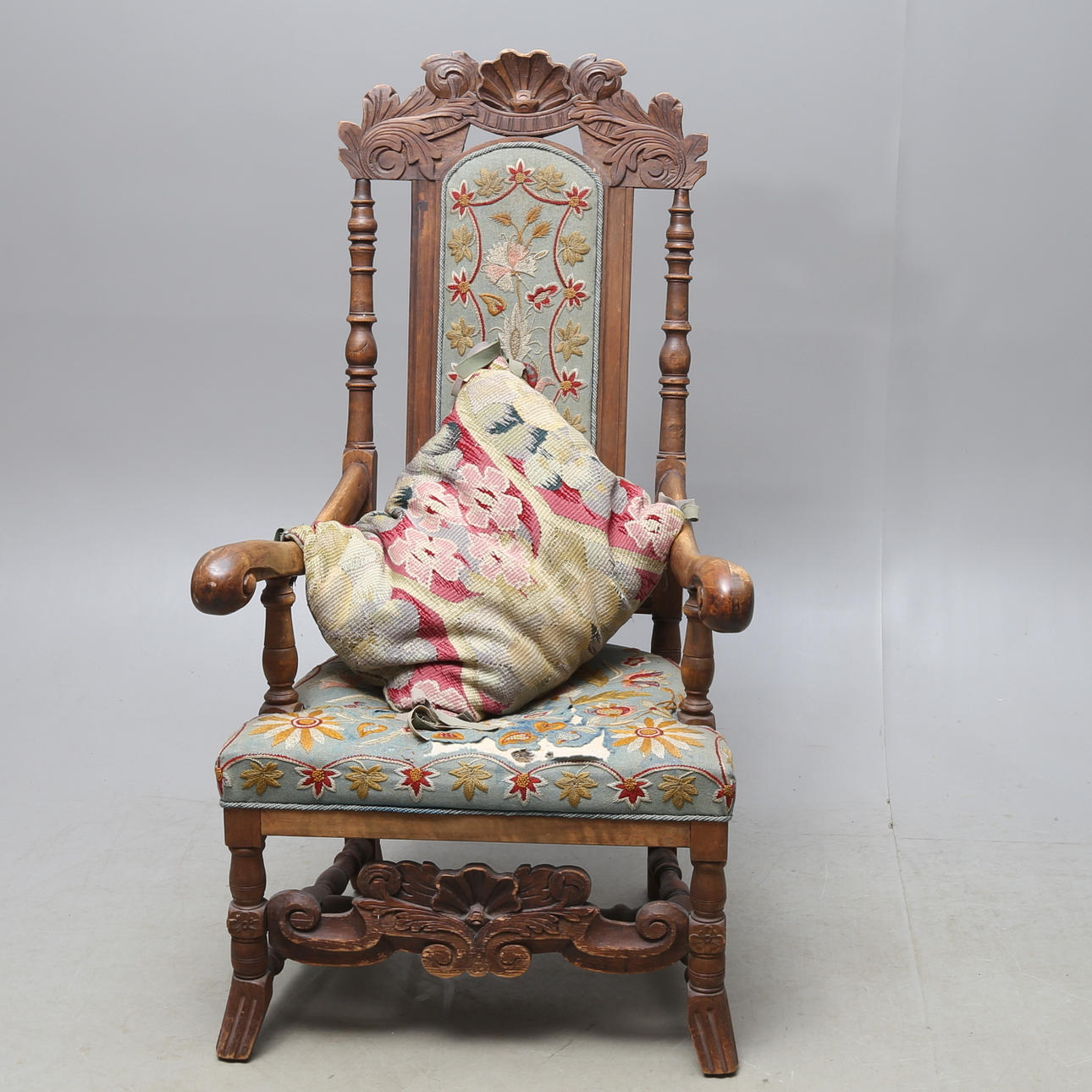 KARMSTOL, barockstil, omkring 1900.