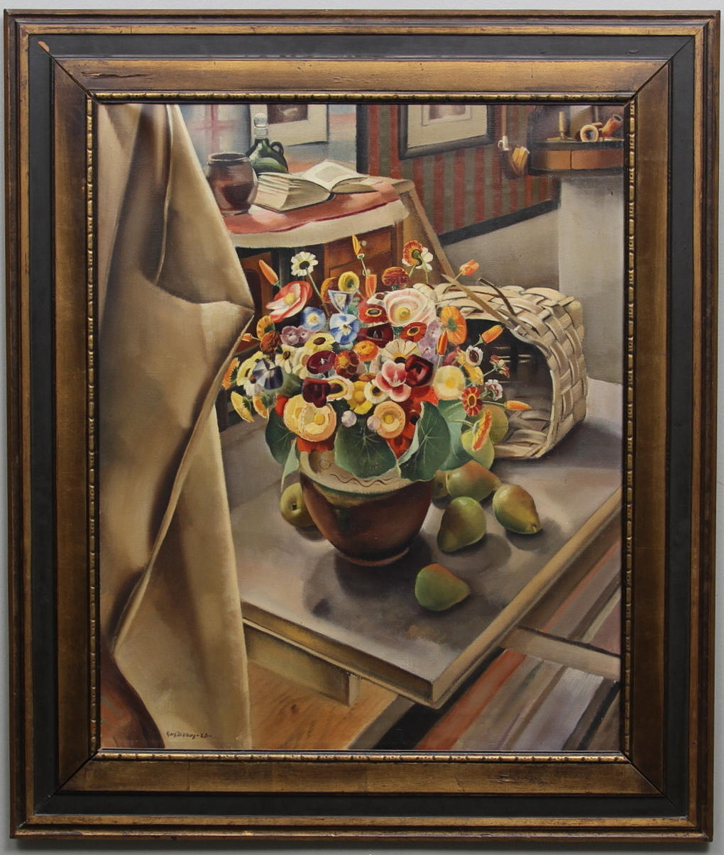 GERHARD WIHLBORG. "Stilleben". Olja på duk. Signerad Gerh.Wihlborg och daterad -28-.