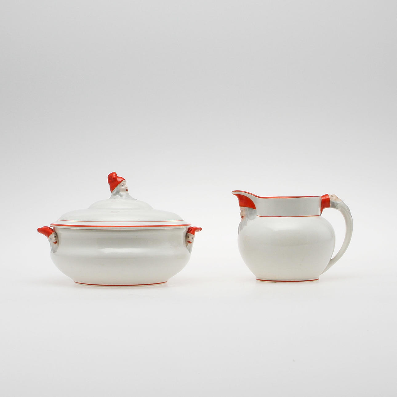 TERRIN samt KANNA, flintgods, Göteborg, tidigt 1900-tal.