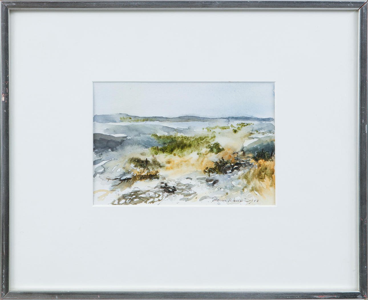 THOMAS WALLDÉN. Watercolour, coastal motif, signed and dated 1983.
