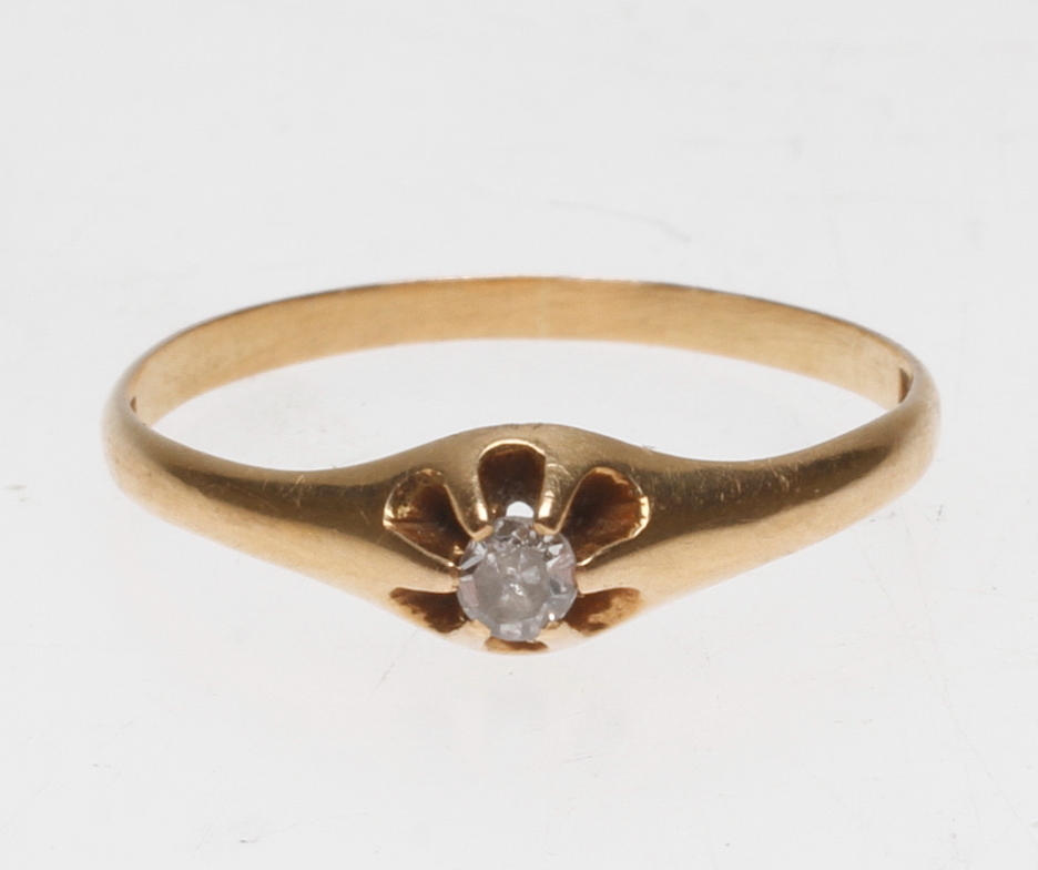 RING MED DIAMANT, 18k guld.