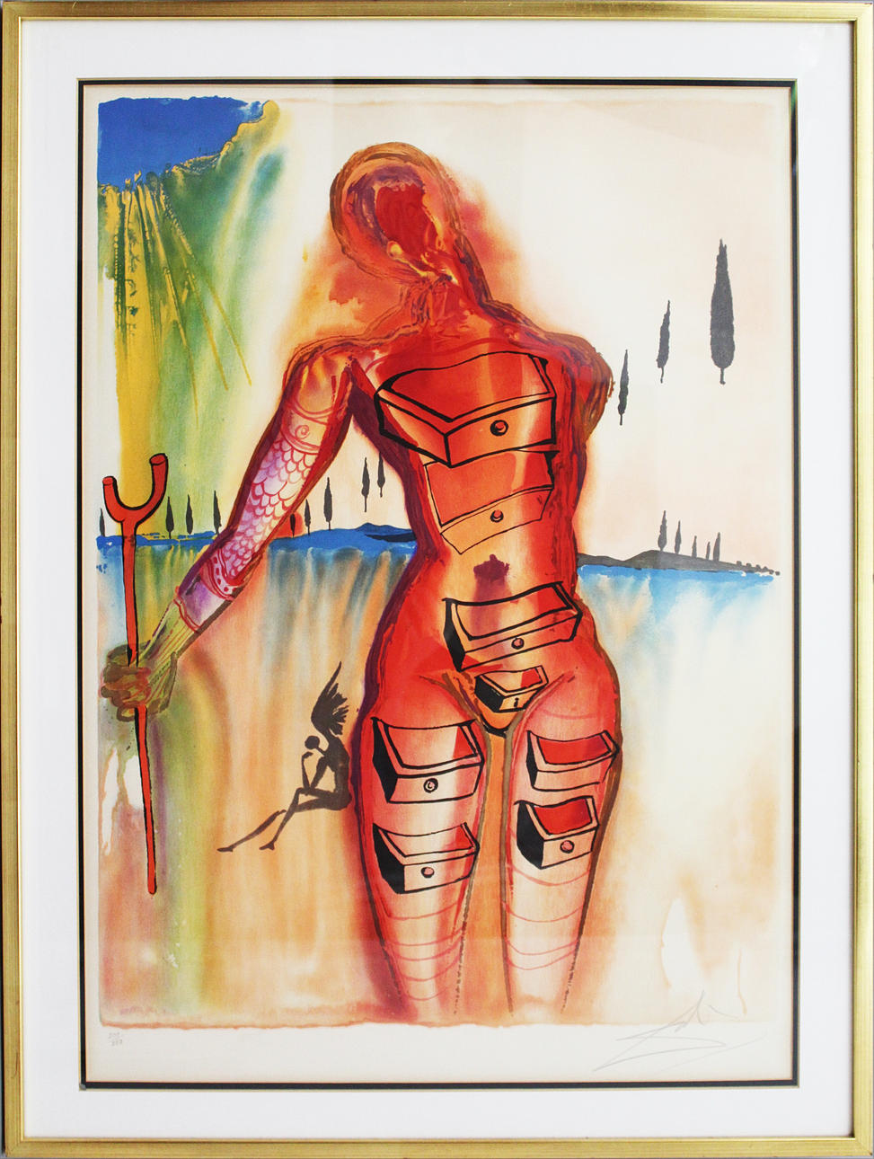 SALVADORE DALI. "Port Lligat Vénus Aux". Färglitografi. Signerad Dali. 200/250.