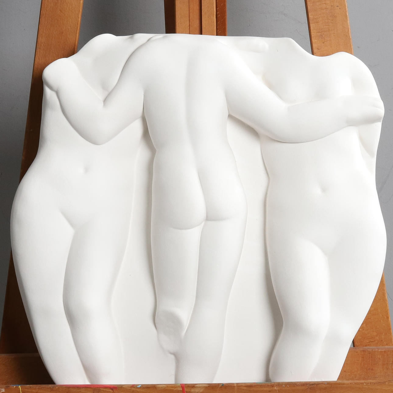 Wall relief “The Three Graces”. Plaster cast.