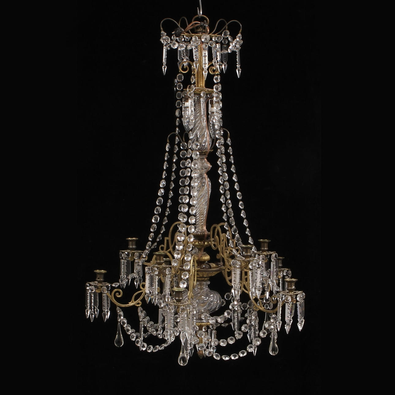 LJUSKRONA, Oscariansk, 18/1900-tal, höjd 100 cm.