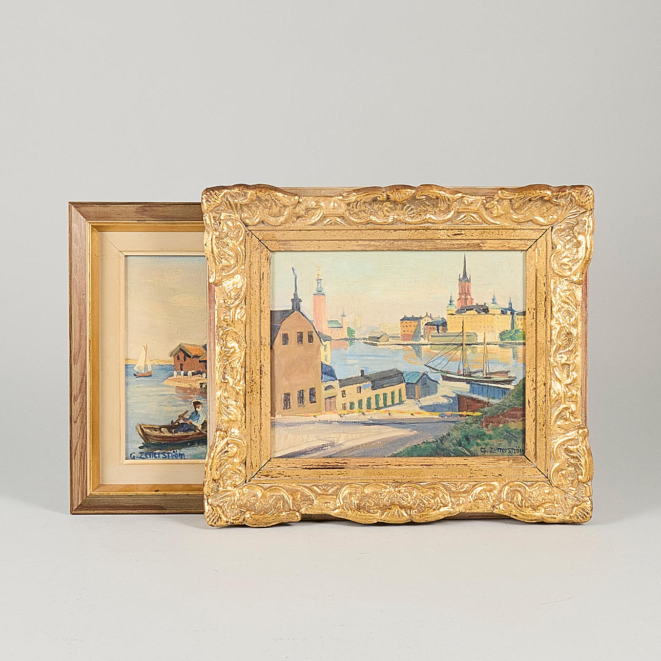 GUNNAR ZETTERSTRÖM. OIL PAINTINGS 2 pcs.