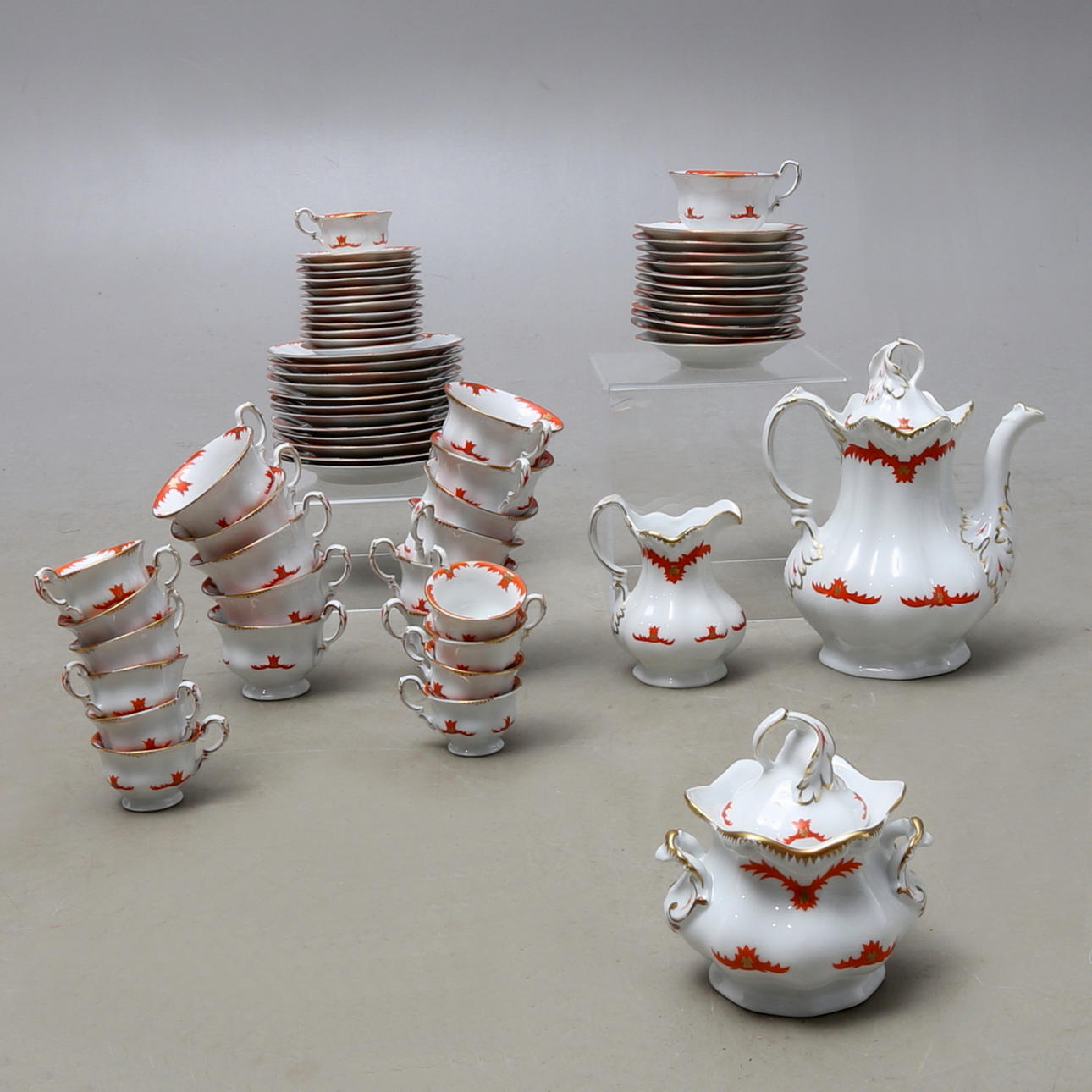 KAFFESERVIS, 38 delar, porslin, Carl Tielsch, 1920/30-tal.