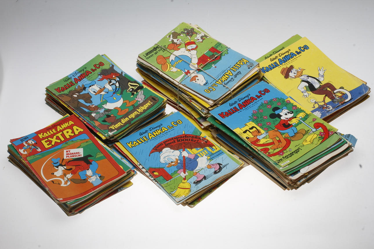 SERIETIDNINGAR, omkring 150 st. Kalle Anka, 1970-tal.