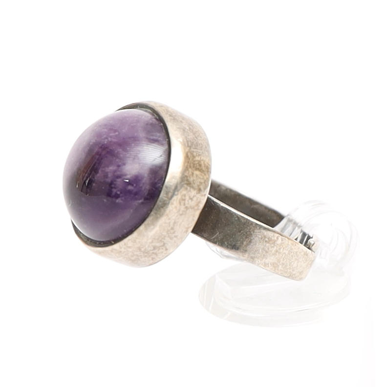 RING, sterling silver, with set amethyst, 1971.