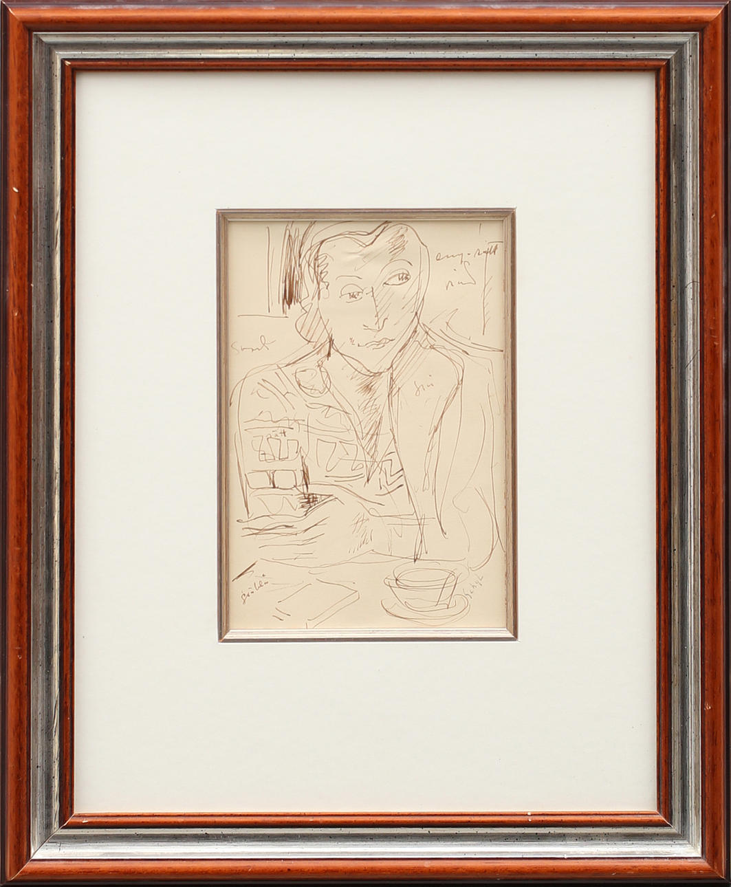 JULES SCHYL. Motiv av kvinna, akvarell, signerad med blyerts, Schyl.