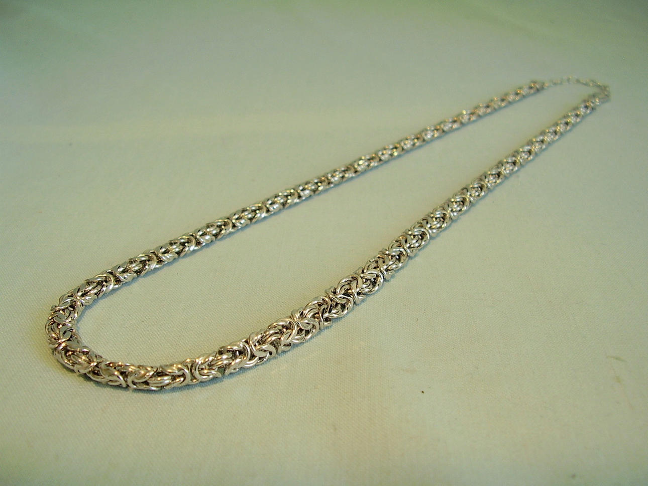 SILVER BYSANTINSK KEDJA 55 cm.