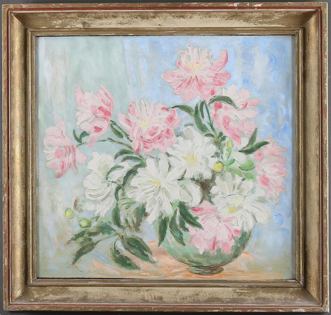 RUBEN WALLSTRÖM. Pioner, olja på pannå, signerad.