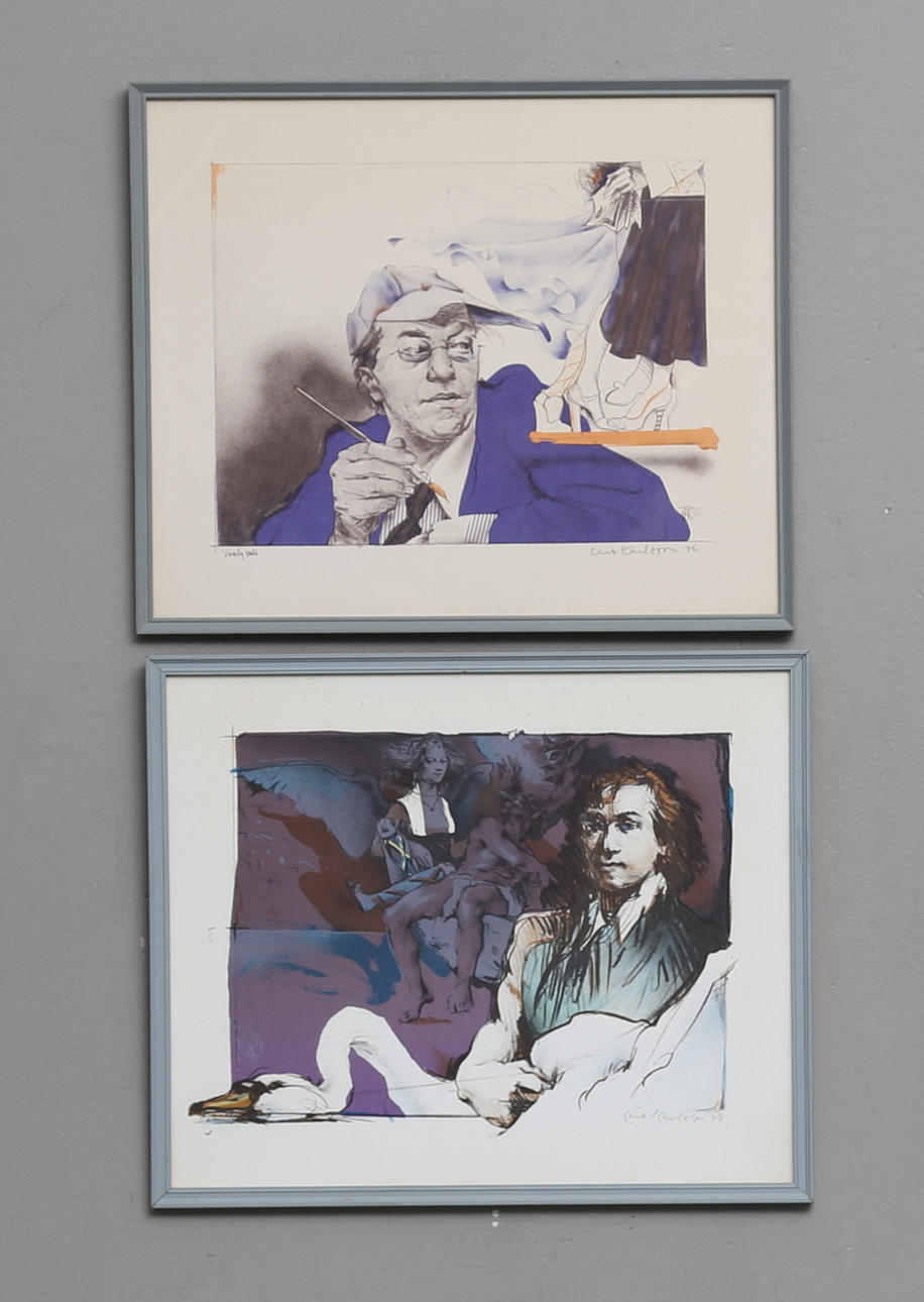 LARS KARLSSON FROST. 2 st. Färglitograferi, signerade och daterade -78.