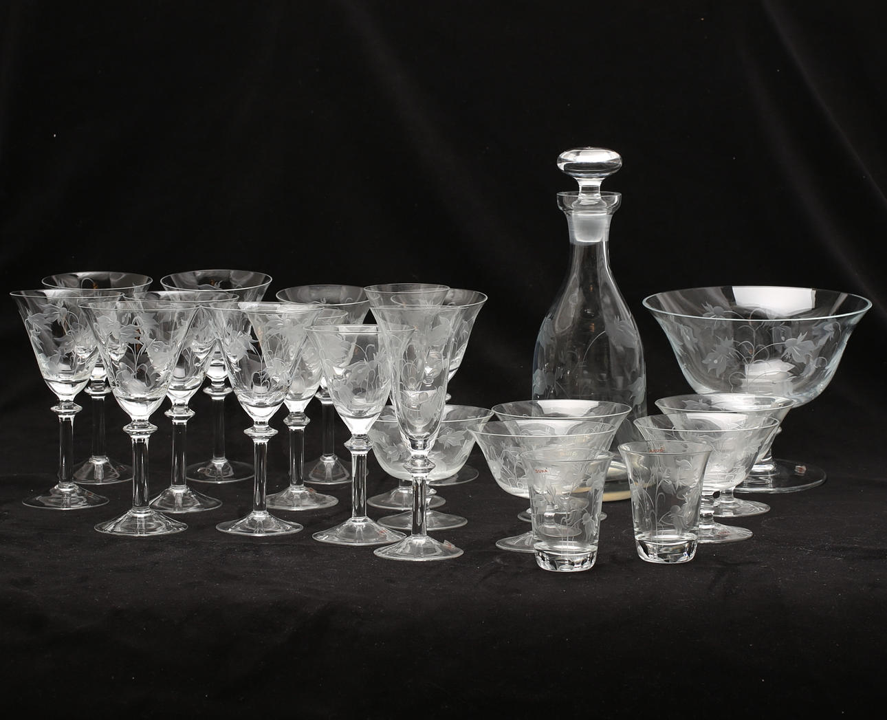 GLASSERVISDELAR, 21 delar.