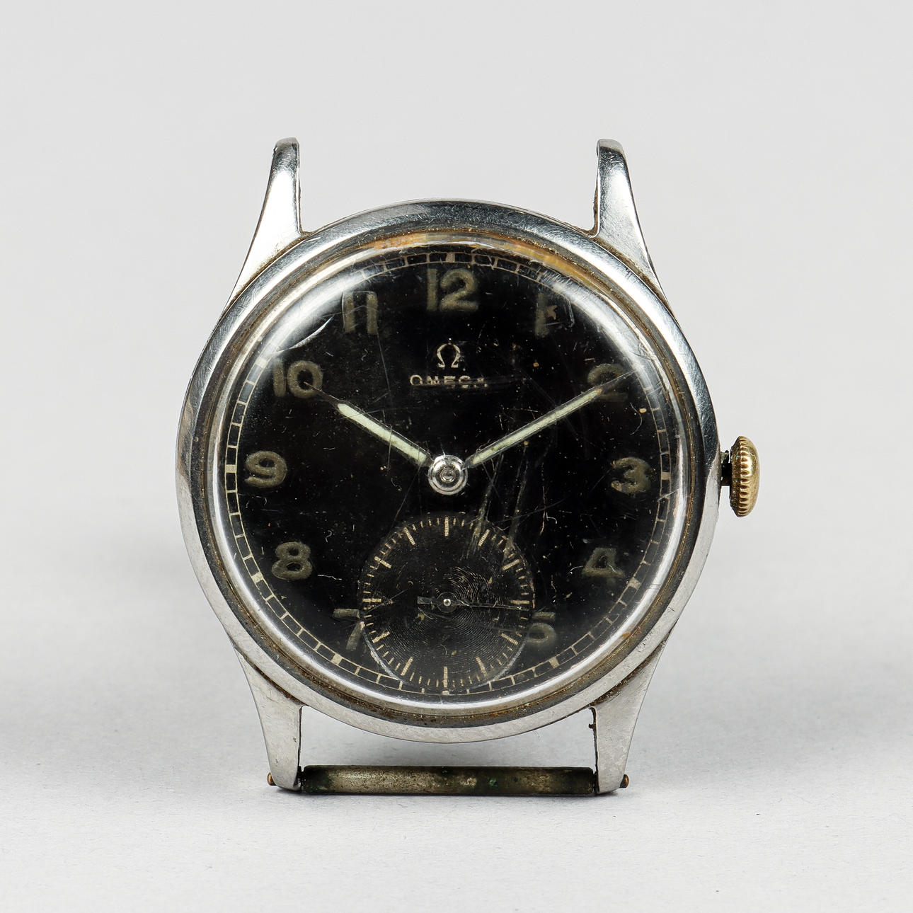 Omega, steel, manual, 1940s.