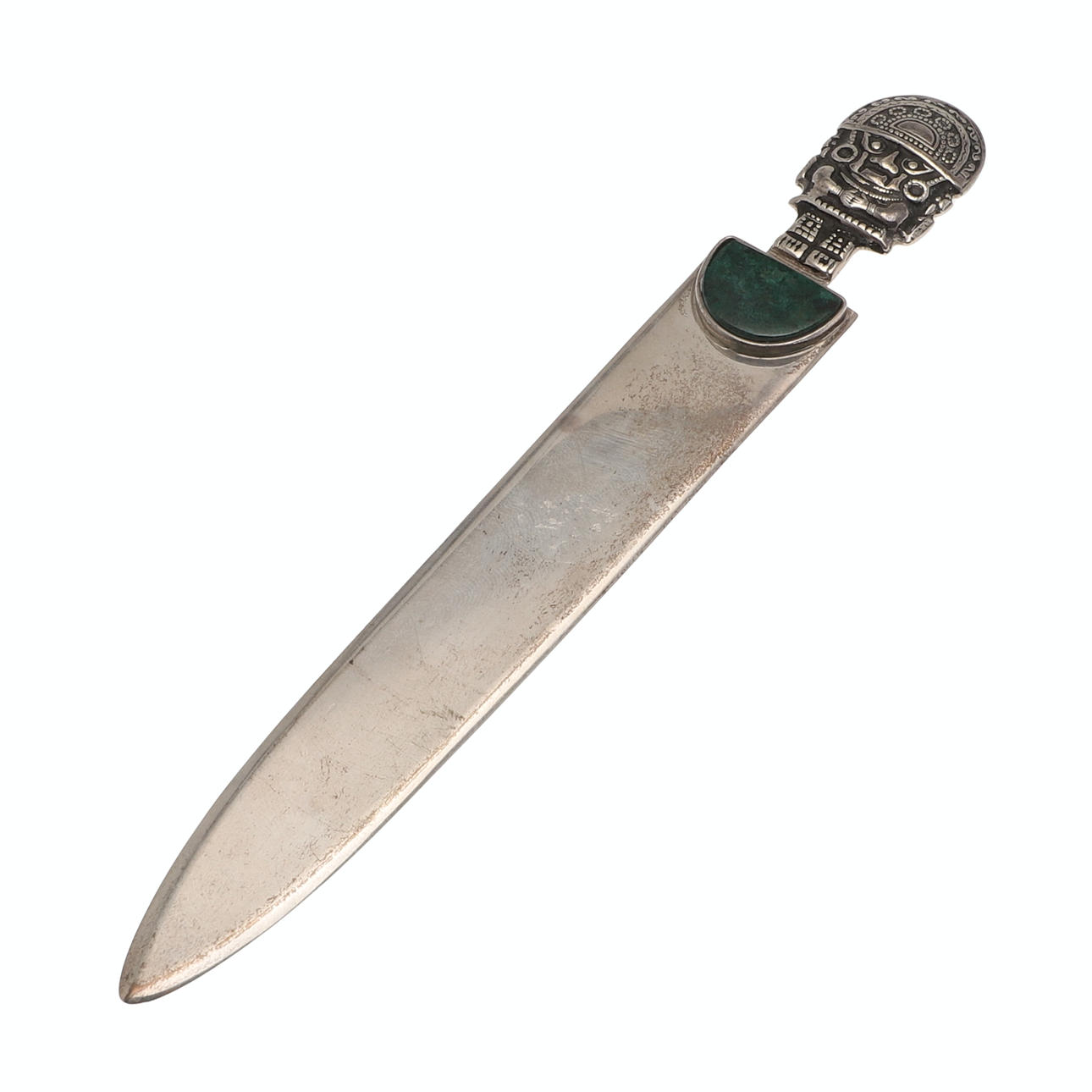A PERUVIAN SILVER LETTER OPENER.