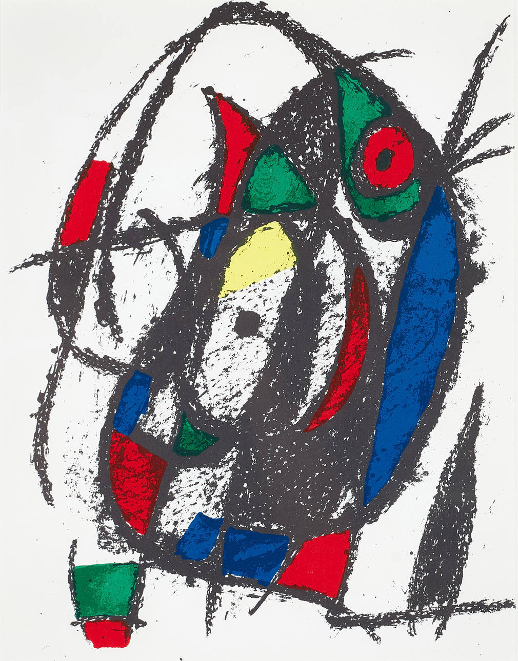 JOAN MIRÓ (Spanien, 1893-1983), Komposition, färglitografi, 1975, Mourlot 1040