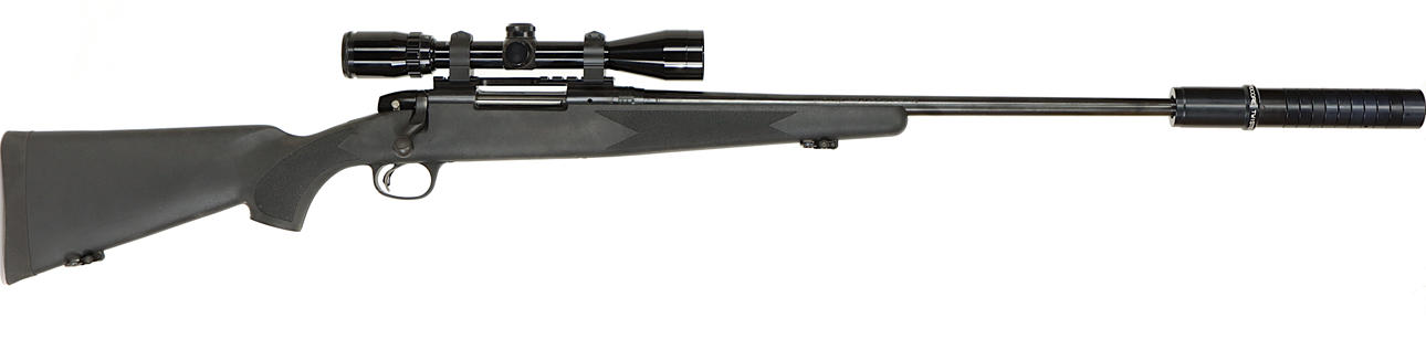 KULGEVÄR MED LJUDDÄMPARE, fabrikat Marlin, modell XL 7, kaliber .30-06, tillv.nr 91937221, se-nr SE2386204.
