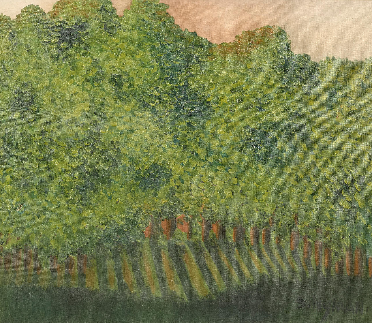 SVEN NYMAN. Oil painting, Trees, Signed.