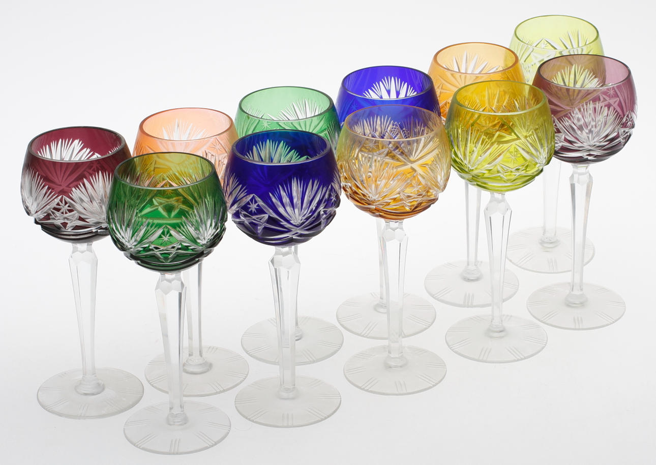 VITVINSGLAS, 11 st, troligen Tyskland, 1900-tal.