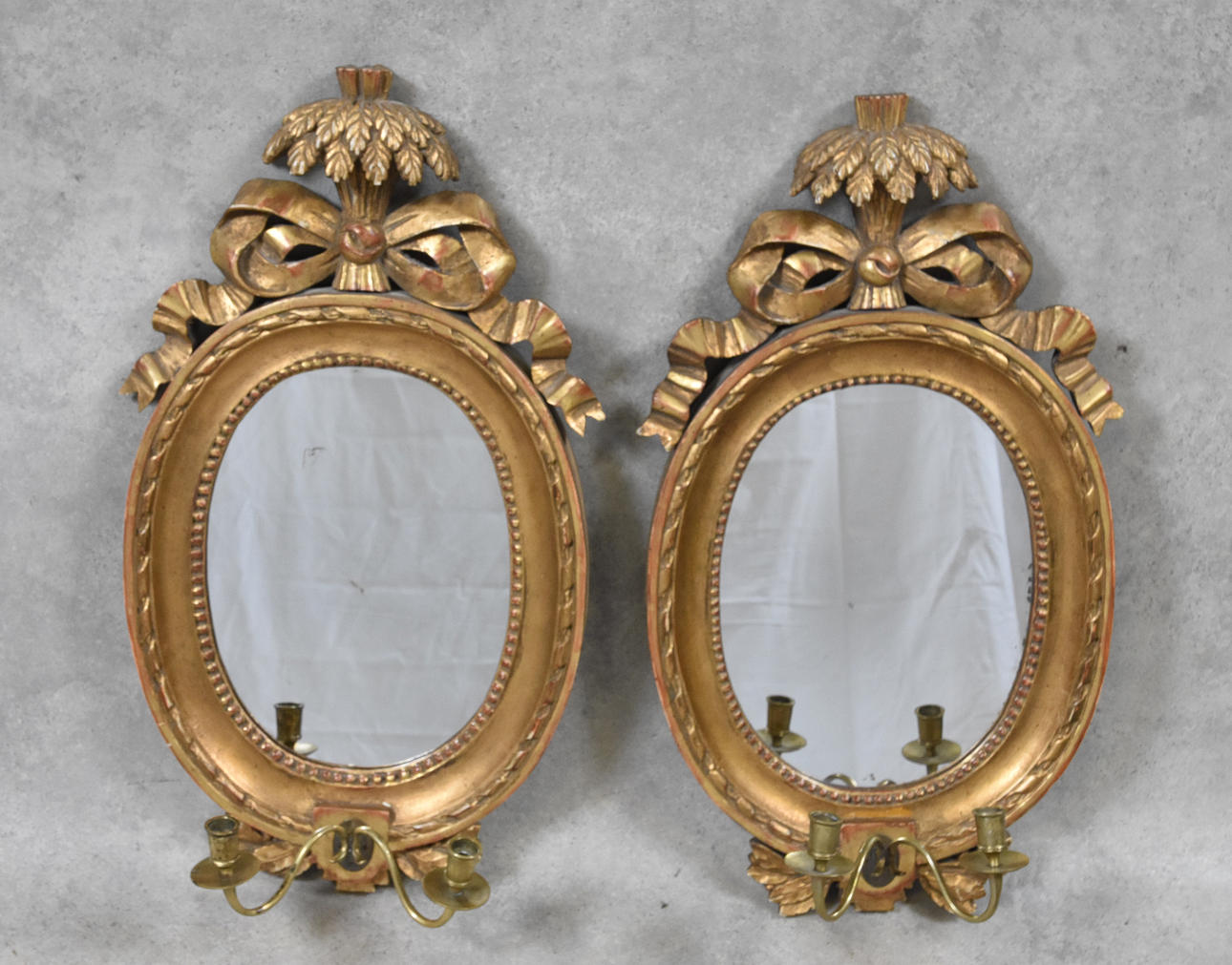 SPEGELLAMPETTER, 1 par gustavianska, 17-1800 tal.