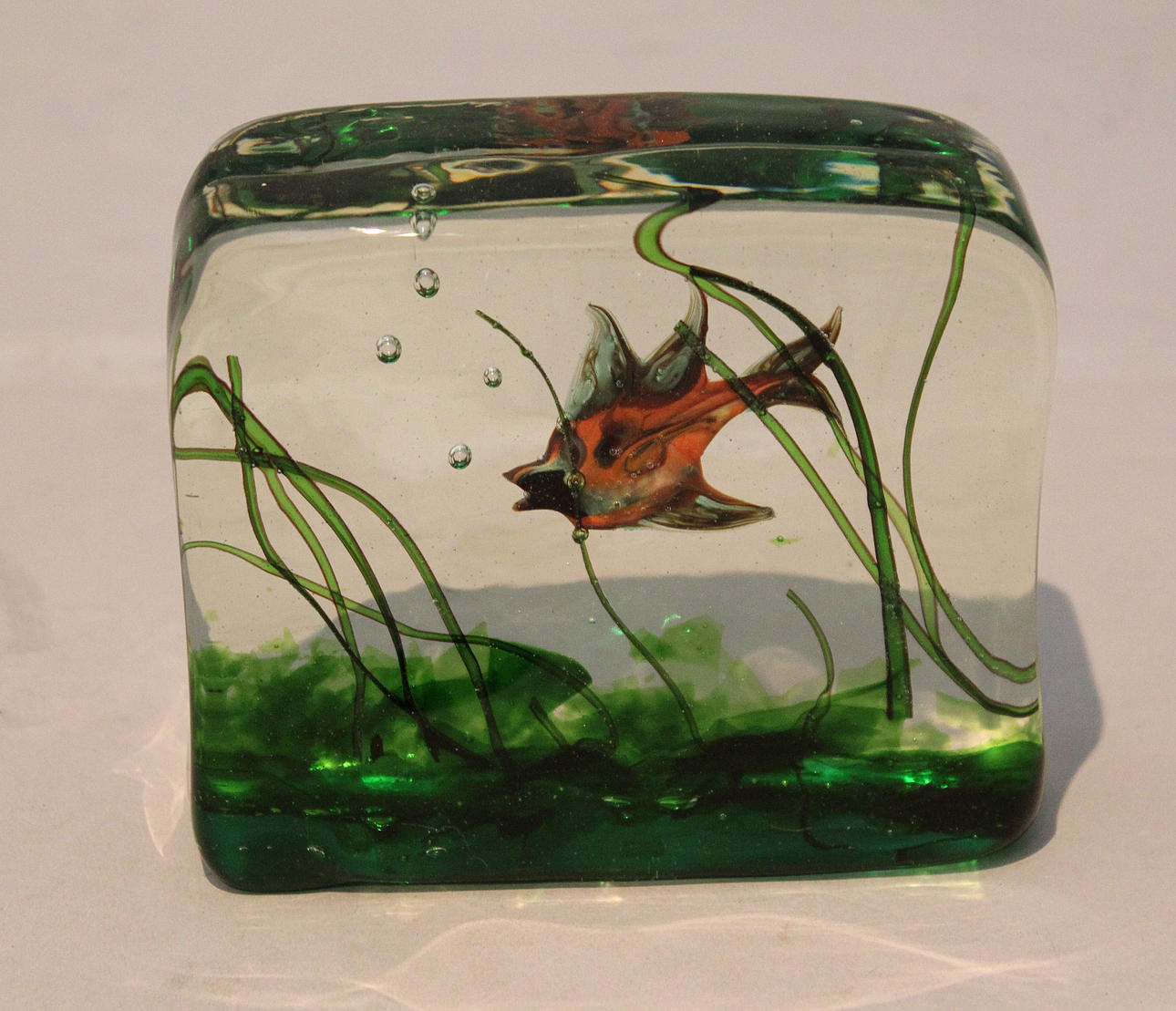 RICCARDO LICATA. Akvariefiskar i glasblock. Cendese, Murano, Italien.