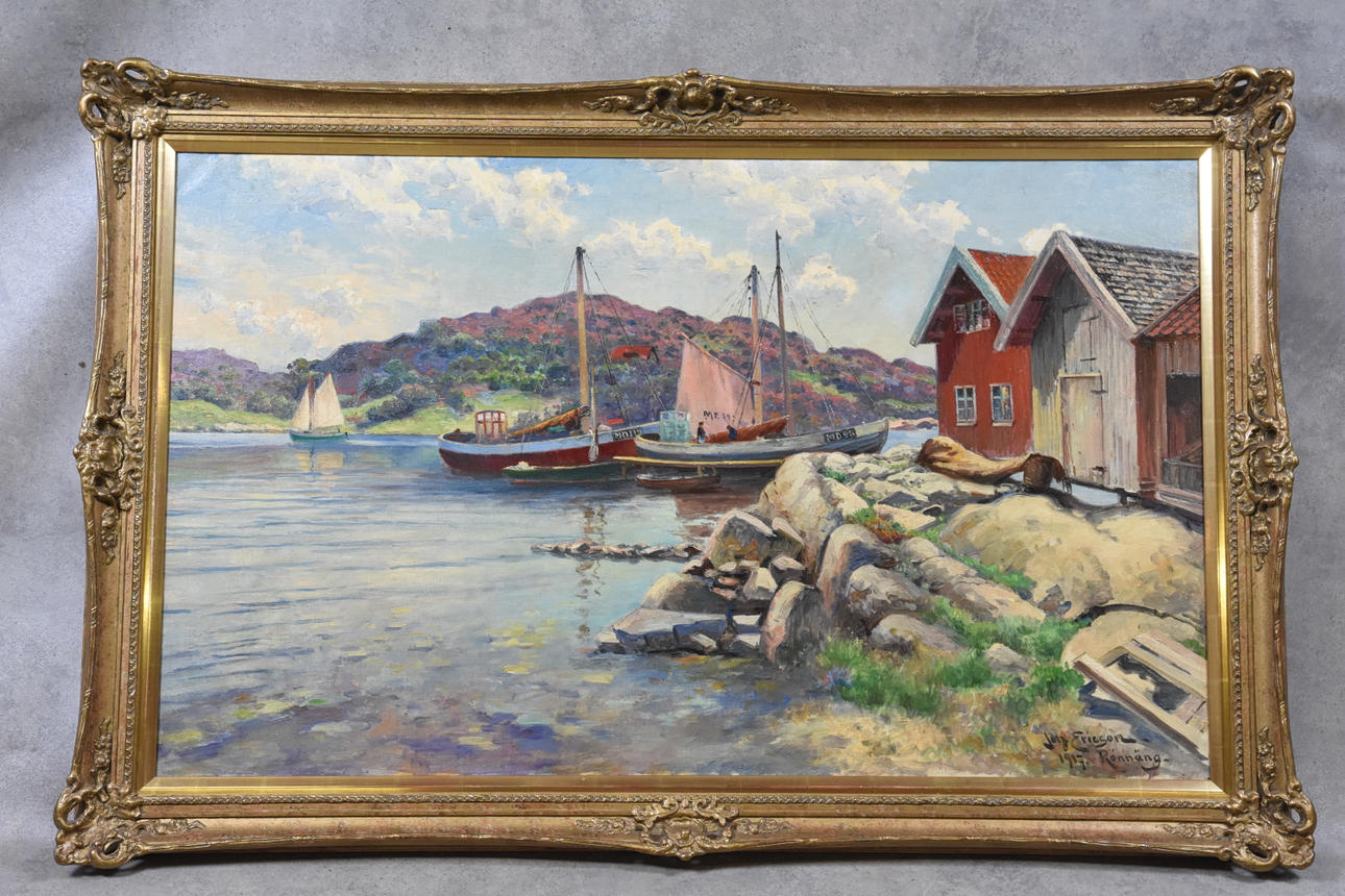 JOHAN ERICSSON. 1849-1925, olja på duk, signerad, daterad Rönnäng 1917.