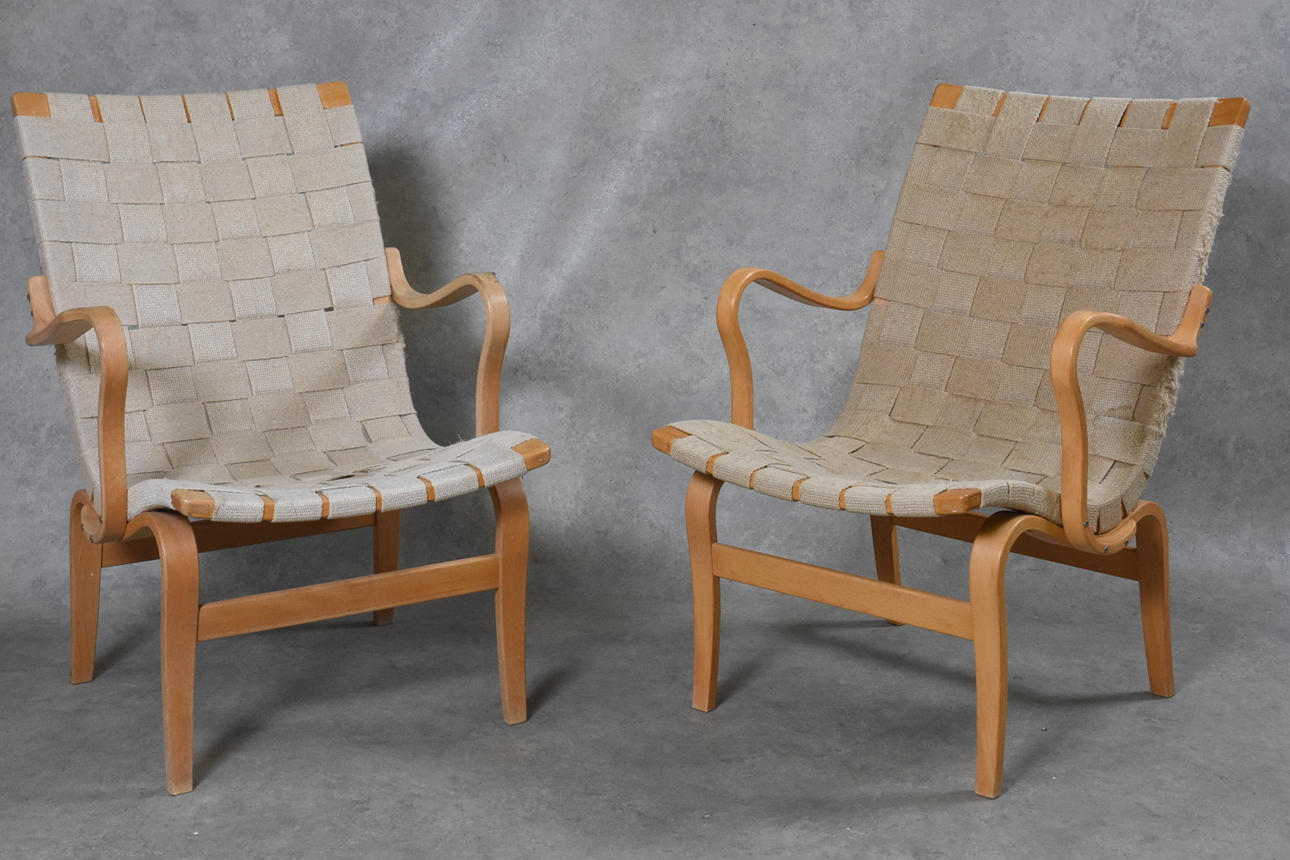 FÅTÖLJER, " Eva " 1 par Bruno Mathsson DUX.