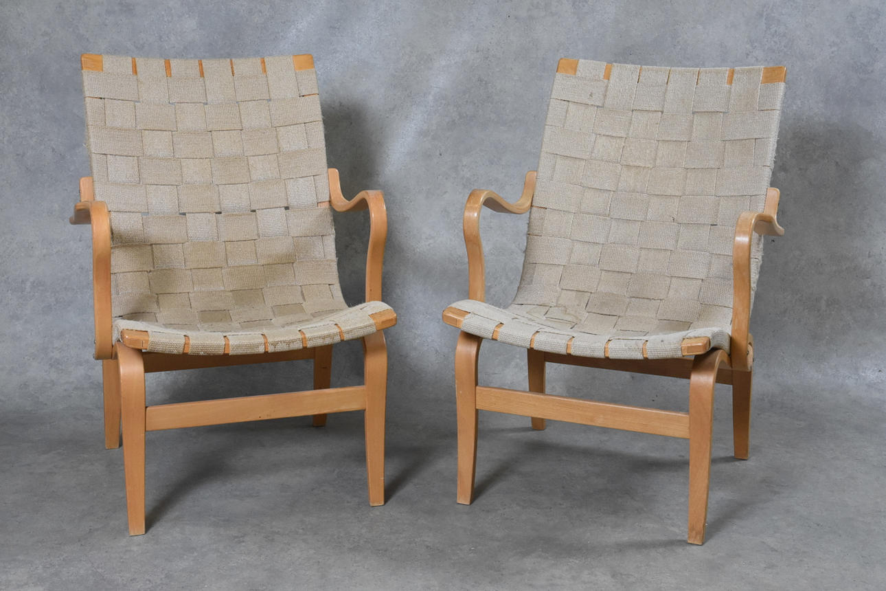 FÅTÖLJER, " Eva " 1 par Bruno Mathsson DUX.