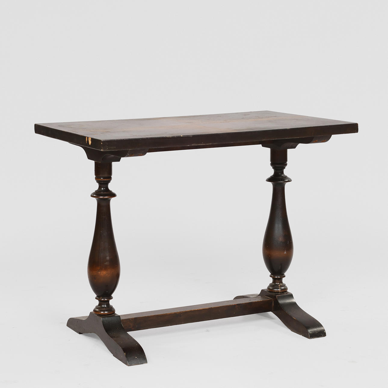 Lamp table / side table in stained birch, 1920s-30s.