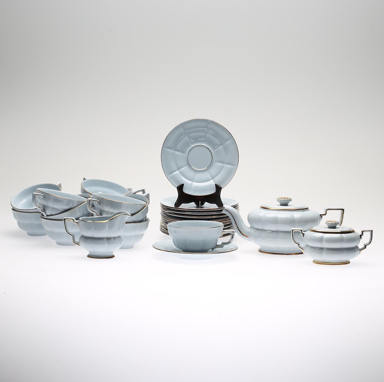 TESERVIS, 15 delar, porslin, "Grand", Arthur Percy, Gefle/Uppsala-Ekeby.