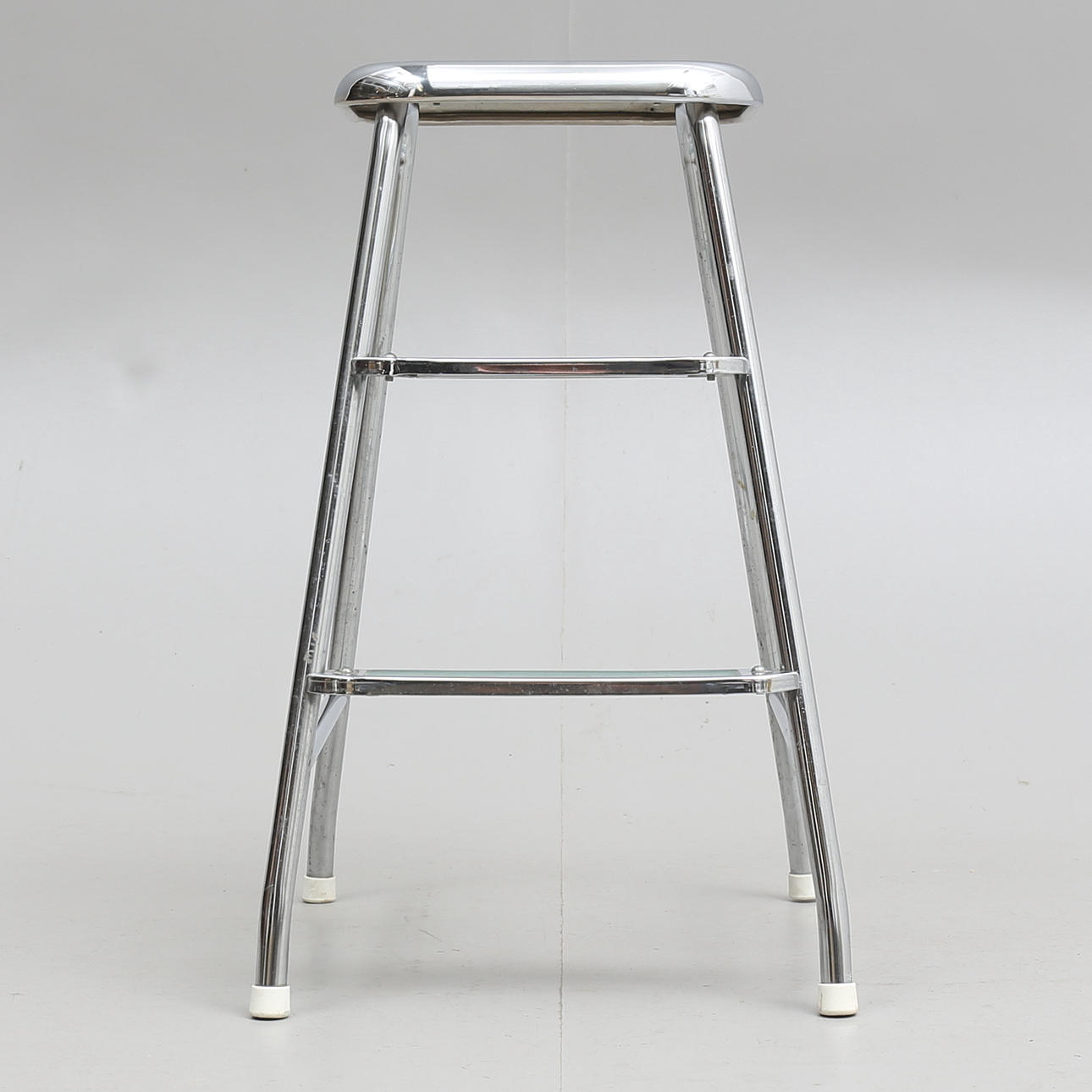 STEGPALL, krom och plast, 1950-tal.