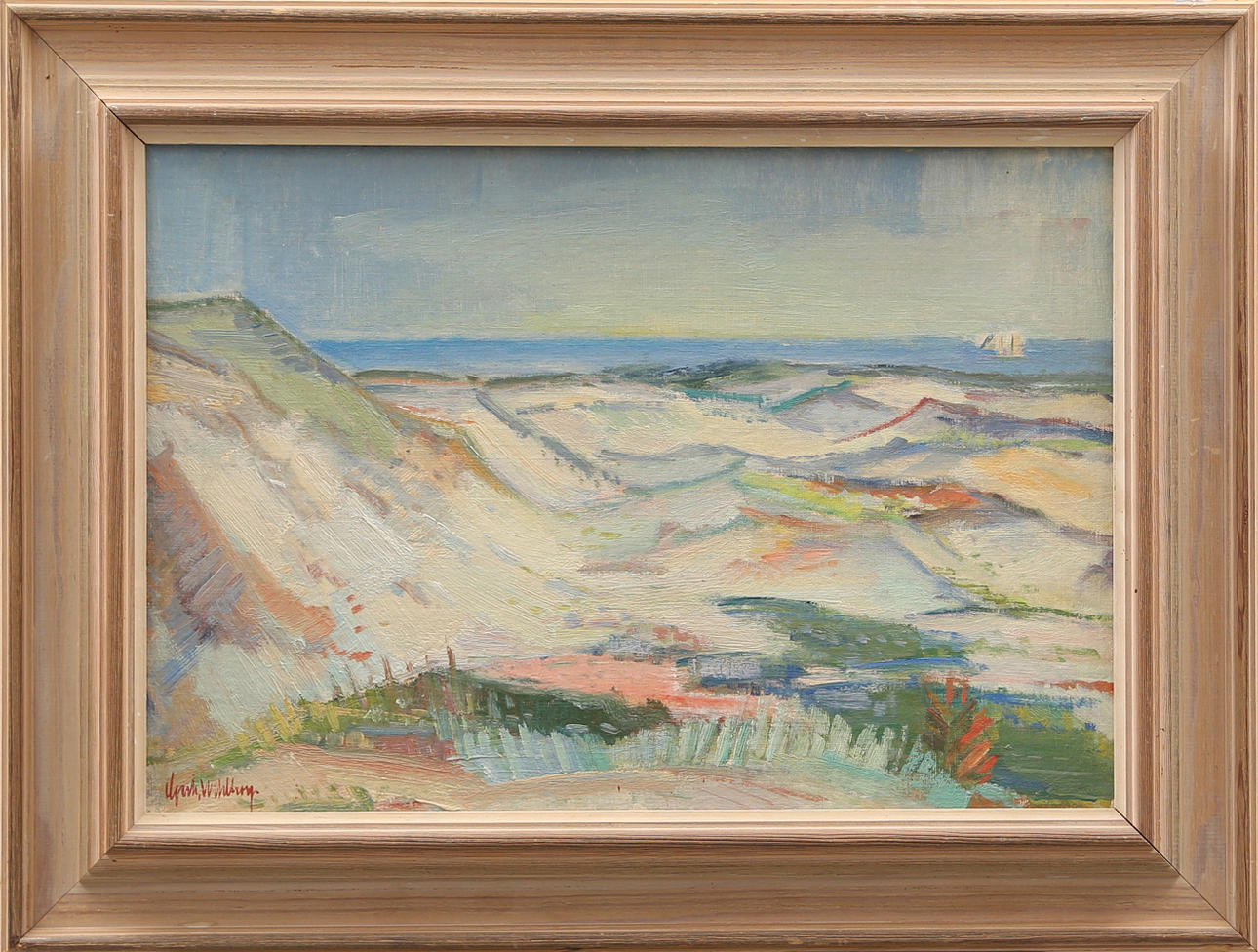 GERHARD WIHLBORG. Sandhammaren, olja på uppklistrad duk, signerad.