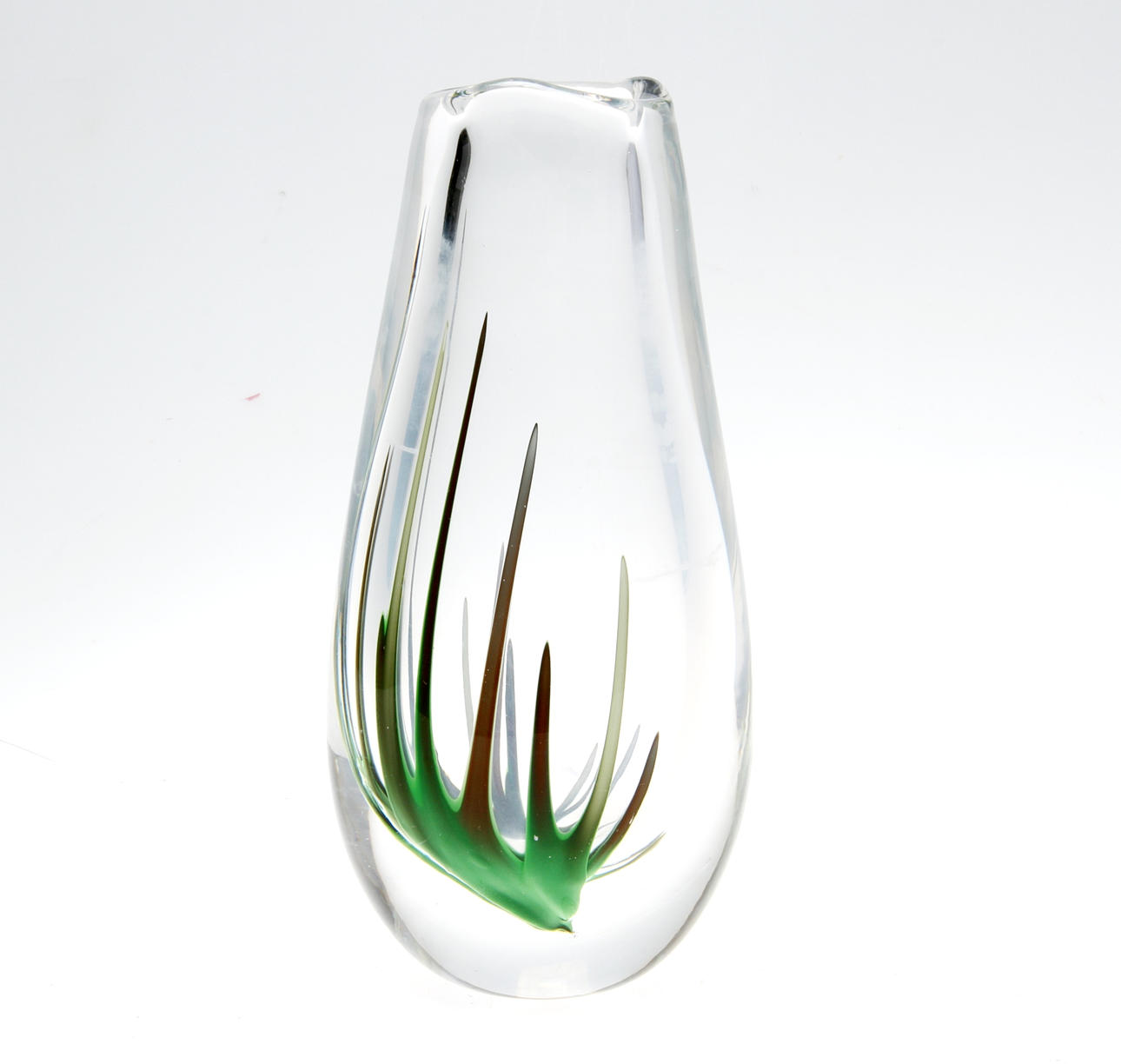 KONSTGLAS, vas, Vicke Lindstrand, unik, nr 2029, Kosta, signerad.