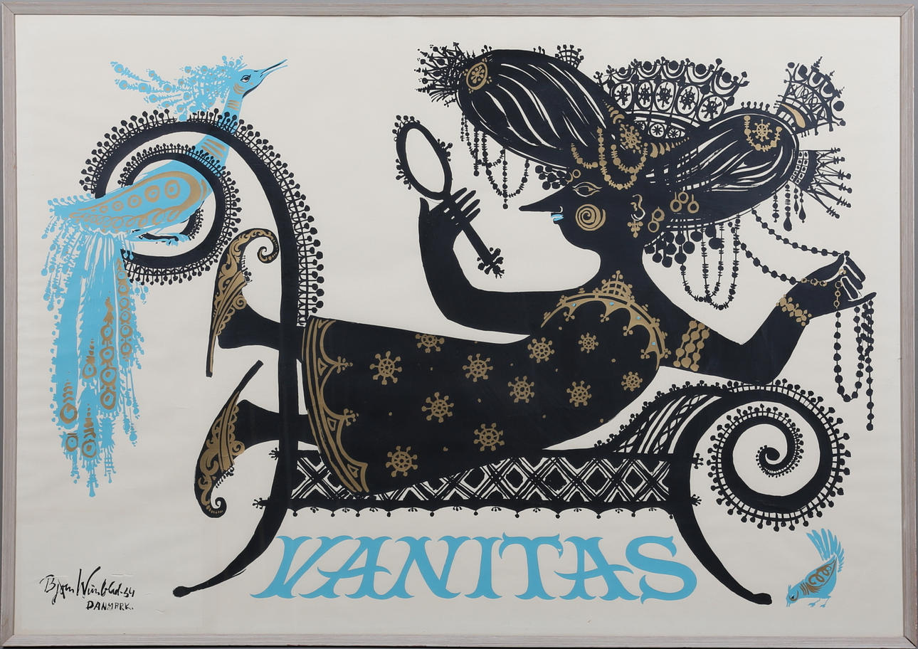 GRAFISKT BLAD, Björn Winblad, Danmark, signerat och daterat -54 i trycket.