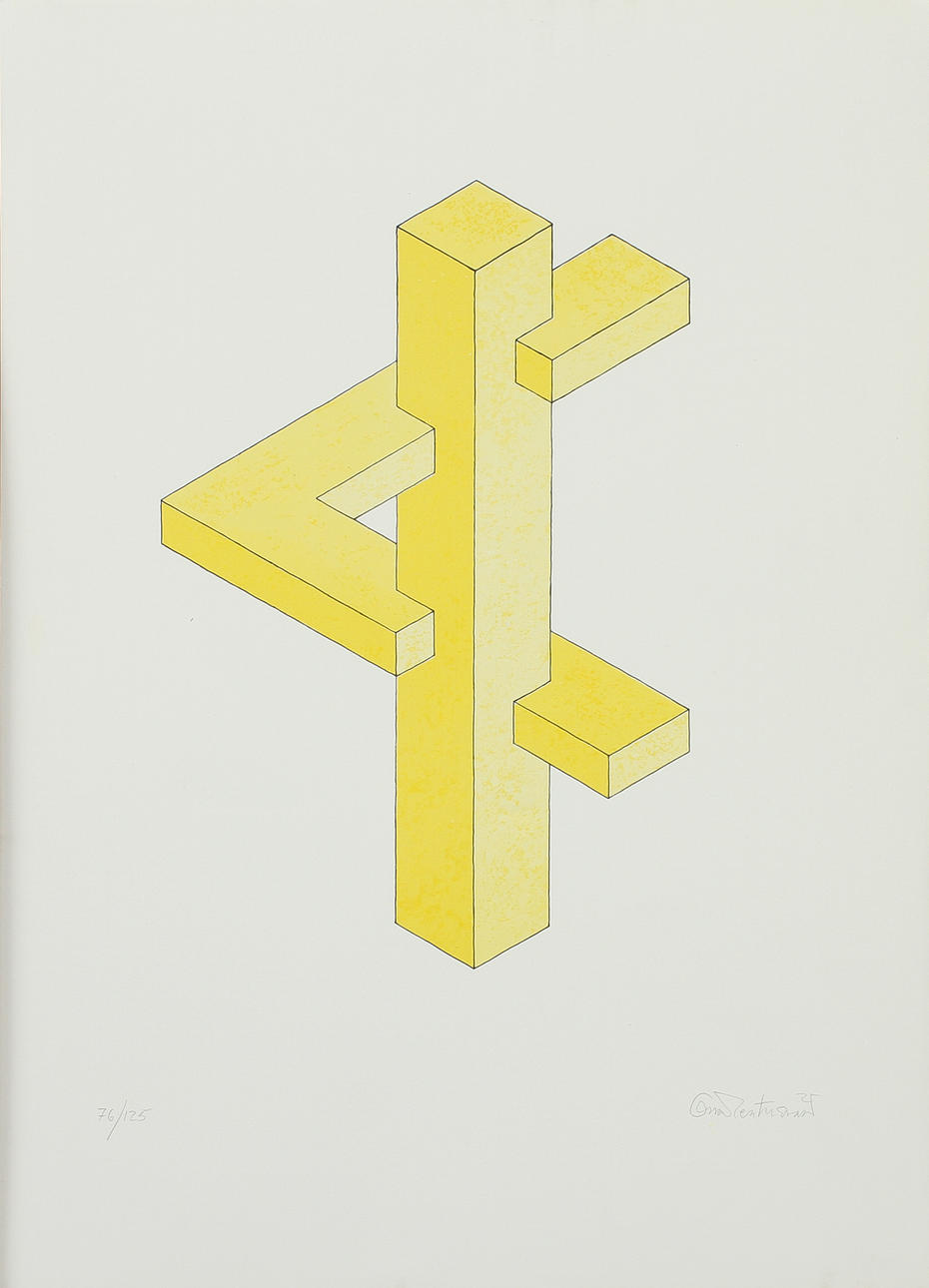 OSCAR REUTERSVÄRD. Färglitografier, 2 st. Signerade och numrerade.