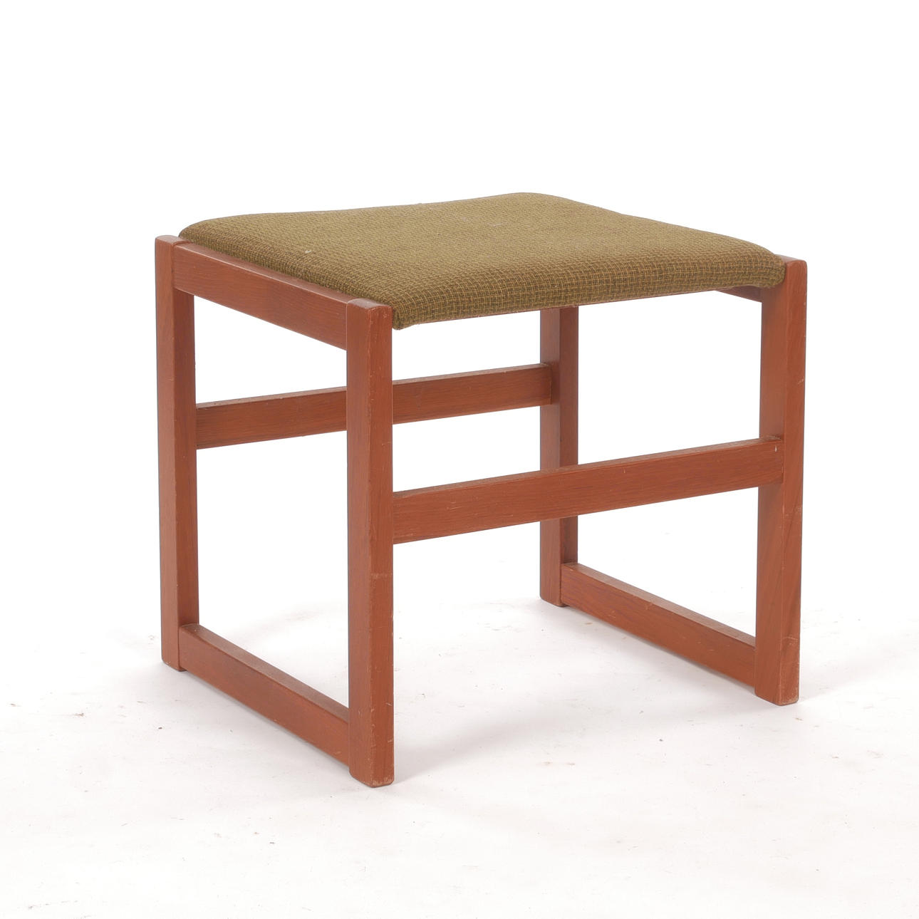 STOOL, teak veneered, mid-20th century.