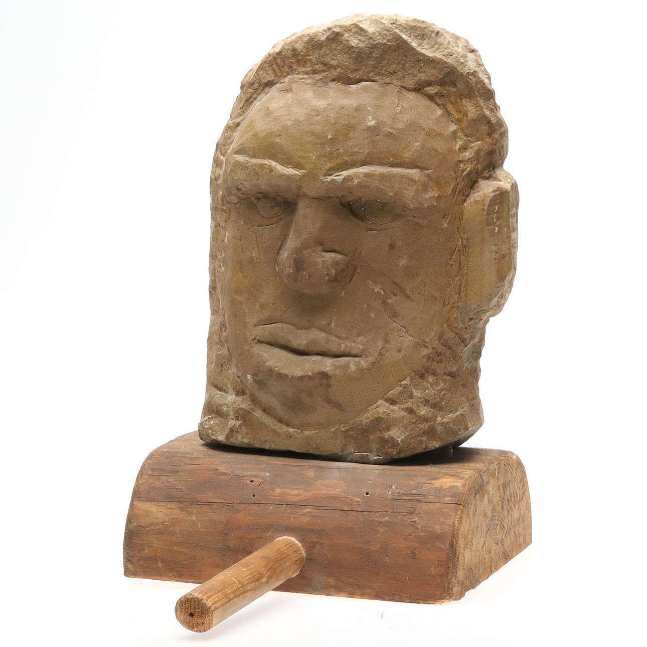 STIG LUNDIN. SCULPTURE, hand-carved stone, signed & dated 1973.