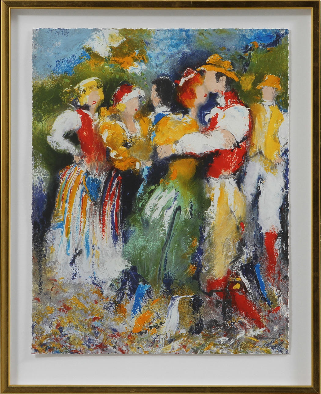 KARL ERIK HÖGLUND. Dansande par, litografi, signerad och numrerad 151/290.