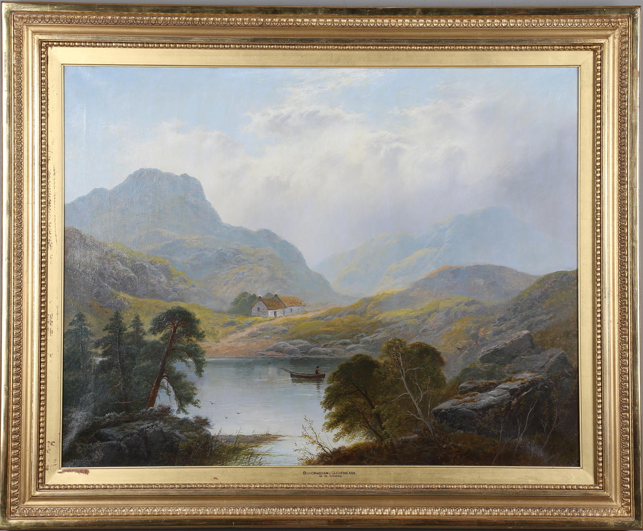 GEORGE BLACKIE STICKS. olja på duk, signerad och daterad 1896.