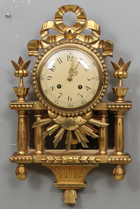 VÄGGPENDYL, Förgylld, Töreboda.