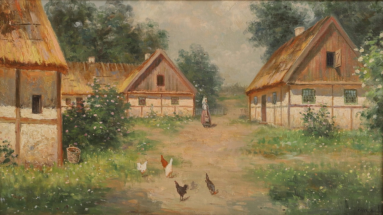FRANS WILHELM ODELMARK. Oil on canvas, signed.