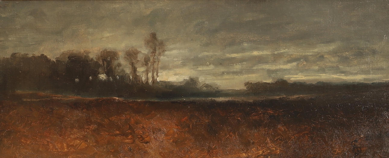 ADOLF SCHREYER. Oil on canvas, monogram signed.