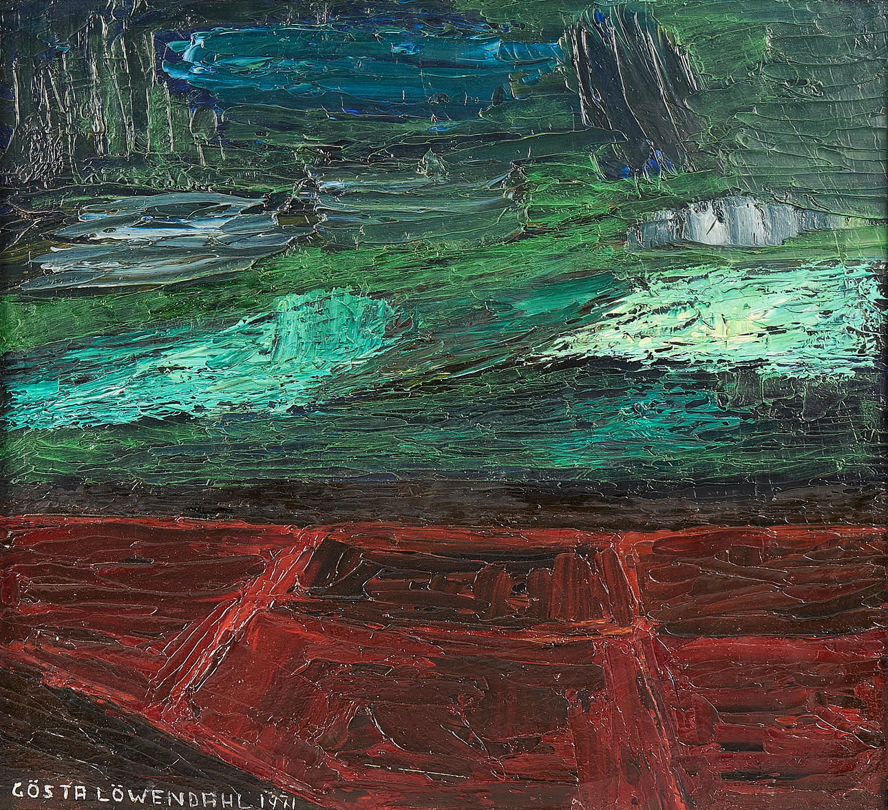 GÖSTA LÖWENDAHL. Oil, Landscape II, Outside Moscow.